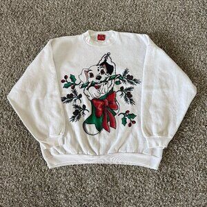 Vintage 90s Disney 101 Dalmatians White Graphic Sweatshirt XL USA